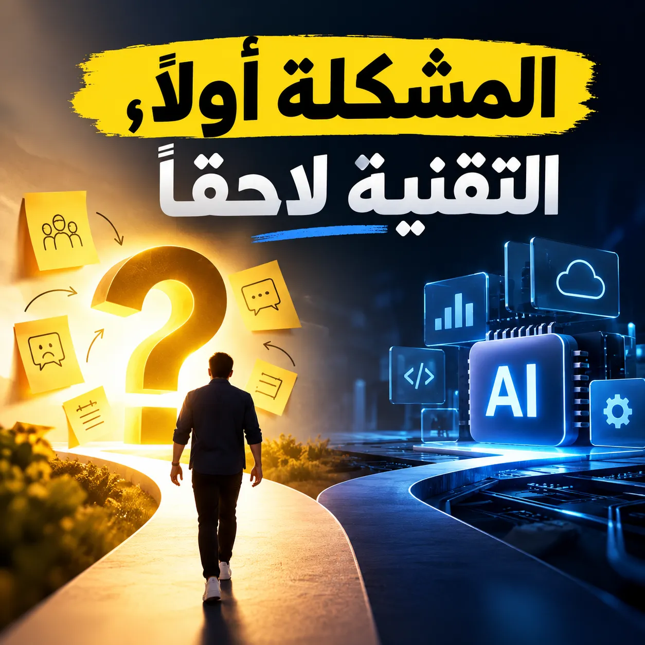 المشكلة أولاً، التقنية لاحقاً