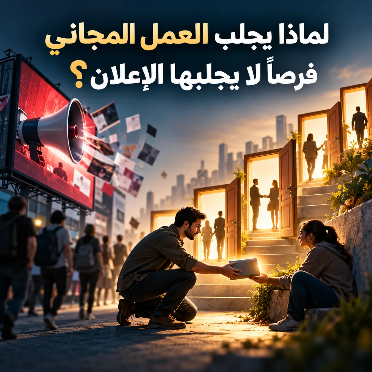 لماذا يجلب العمل المجاني فرصاً لا يجلبها الإعلان؟